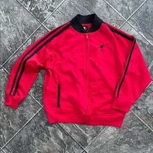 STARTER Kid’s Red Track Jacket with Black Accents | Sporty Athletics Urban